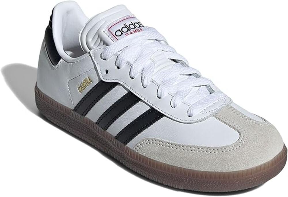 NWT adidas Unisex-Child Samba Indoor Sneaker,Black/White/Gum-Size 5.5
